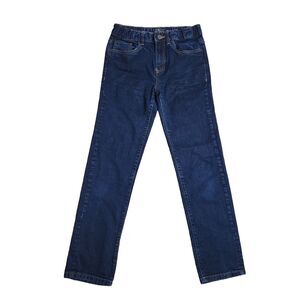 Lucky Brand Boys Classic Straight Jeans Dark Blue Wash Size 14 Adjustable Waist